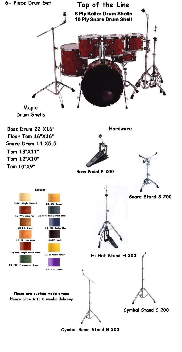 HD 622 6-Piece Lacquer Drum Kit
